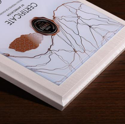 证书聘书制作高档木质授权牌 奖牌定制定做白色木托奖牌 荣誉牌匾 商品图3