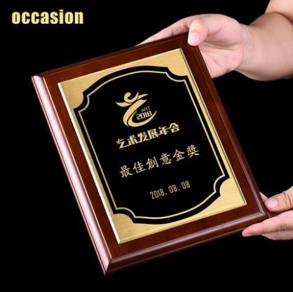 金箔奖牌定做定制证书实木授权牌荣誉牌牌匾木质经销商授权书制作 商品图1