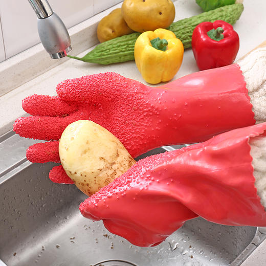 【去皮神器】Pocket厨房蔬菜去皮手套搓土豆皮刮鱼鳞手套家务手套 商品图0