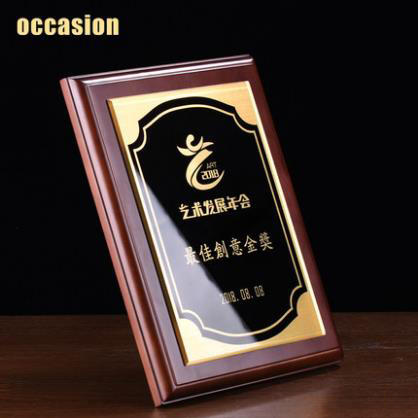 金箔奖牌定做定制证书实木授权牌荣誉牌牌匾木质经销商授权书制作 商品图3