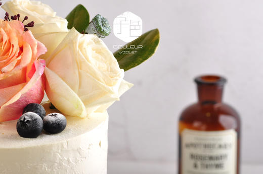 （C014) Couleur Violet自然系花艺乳酪霜蛋糕【特高款】 商品图1