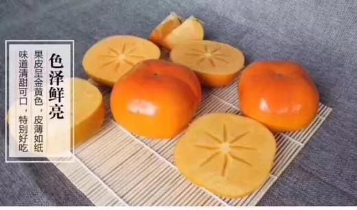 【脆柿】含有丰富的胡萝卜素，核黄素，维生素等微量元素。脆而甜蜜又不涩口！一柿两吃，生熟皆可食用 商品图1