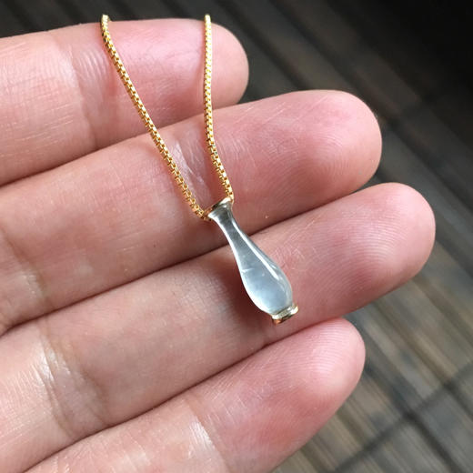 高冰种翡翠宝瓶4号18k黄金镶嵌 商品图7
