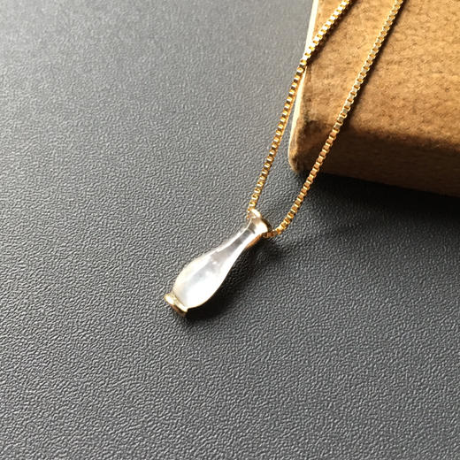 高冰种翡翠宝瓶4号18k黄金镶嵌 商品图0