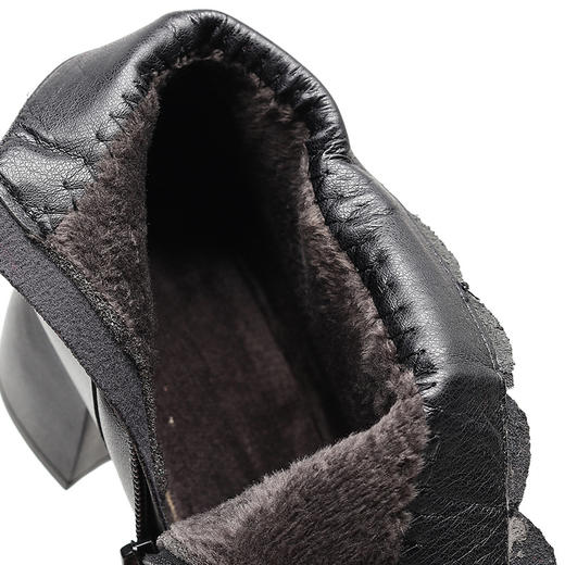 MLD1826欧美真皮粗跟尖头水钻秋冬防滑新款短靴 商品图2