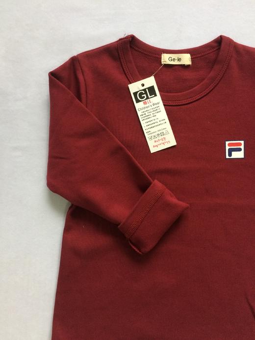 【90-130cm 厚实的上衣T 】 这季节好穿 男童女童打底衫 T恤衫 五色可选 商品图1