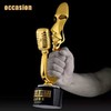 金话筒奖杯 主持人高档麦克风水晶定制唱歌演讲比赛音乐奖品制作 商品缩略图3