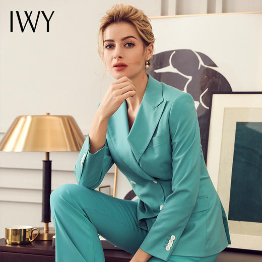 IWY/ 绿色西服西裤套装CP8384 商品图5