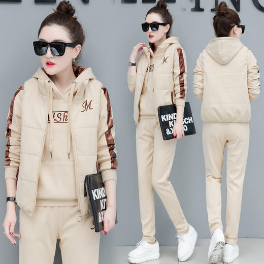 外衣3件套装女休闲卫衣 时尚加厚加绒韩版女装女式上装   cccyq795