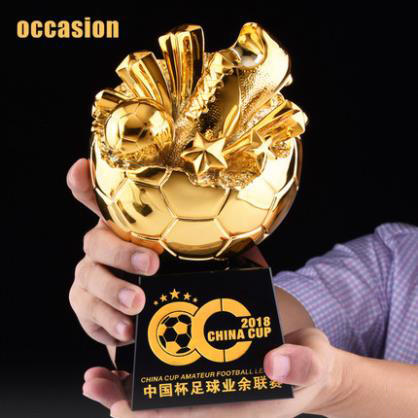足球奖杯定制创意金靴奖世界杯足球先生定做比赛纪念品冠军杯刻字 商品图2