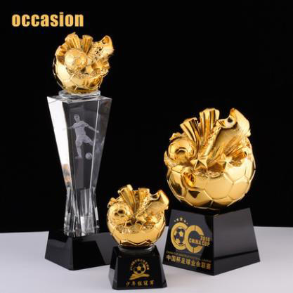 足球奖杯定制创意金靴奖世界杯足球先生定做比赛纪念品冠军杯刻字 商品图1