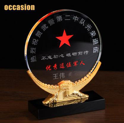 退伍军人纪念品定制个性创意送老兵小礼品定做优秀士兵荣誉牌制作 商品图2