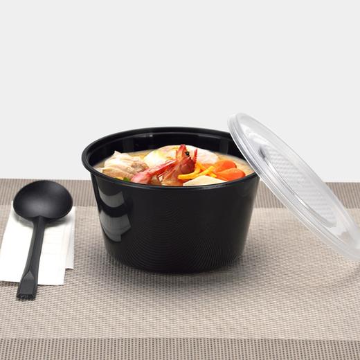 喇叭花300ml一次性透明碗圆形360ml塑料碗打包汤碗500ml双皮奶碗打包盒450套 商品图2