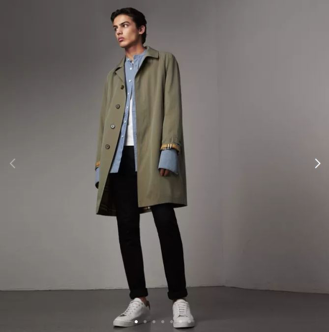 清仓特价断码福利 BUR男士轻薄款棉质嘎巴甸风衣