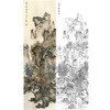 孙天牧竖幅工笔山水白描底稿-《溪山行旅图》-多种白描尺寸可选-ST35 商品缩略图0
