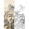 孙天牧竖幅工笔山水白描底稿-仿郭熙法-ST29 商品缩略图0