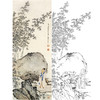 孙天牧竖幅工笔山水人物白描底稿-《石下高士》-多种白描尺寸可选-ST41 商品缩略图0
