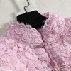 OYCP80990时尚复古单排扣蕾丝棉衣外套 商品缩略图2