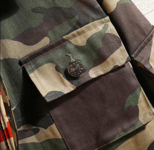 【夹克男】秋冬款复古日系原宿迷彩夹克外套欧美潮牌情侣工装休闲宽松夹克男 商品图3