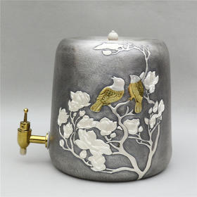 《玉堂贮智》银鎏金二八登科贮水缸（定）