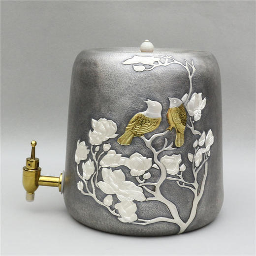 《玉堂贮智》银鎏金二八登科贮水缸（定） 商品图0