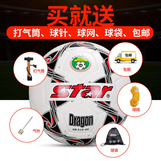 小李子:世达Star儿童小学生成人3号4号5号手缝耐磨训练比赛足球男 商品图2