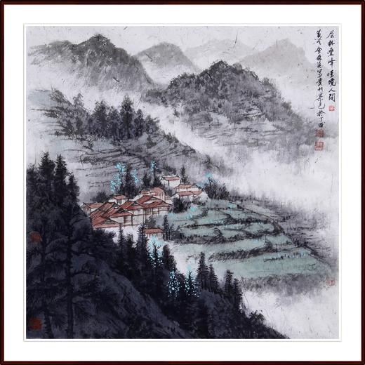 黄戈 金姝延 -真迹-山水画《层林叠峰，佳境人间》 办公室  书房  客厅 商品图1