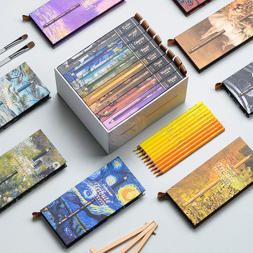 Marco马可美术设计专业雷诺阿大师系列80色送礼佳品彩色铅笔包邮 商品图1
