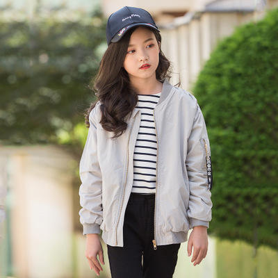 【童装】 女童休闲外套新款中大童棒球服韩版童装夹克 商品图3