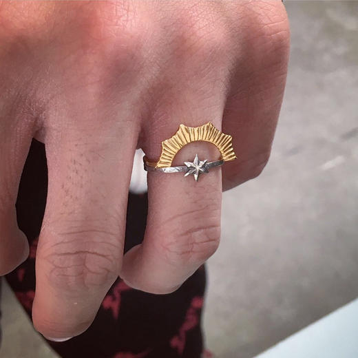 momoko｜gold Halo vs silver Star Ring [戒指] 商品图2