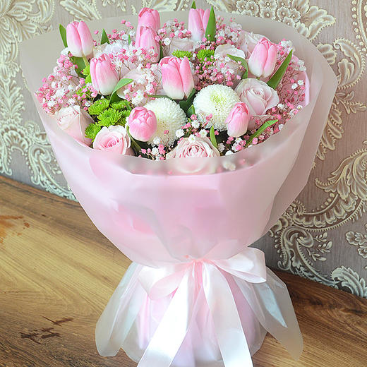 ins风郁金香花束混搭花束38女生节女神节送女朋友爱人领导生日纪念日