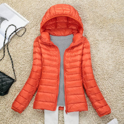 【羽绒服】秋冬女装女款大码韩版修身轻薄款羽绒服女式短款连帽外套 商品图0