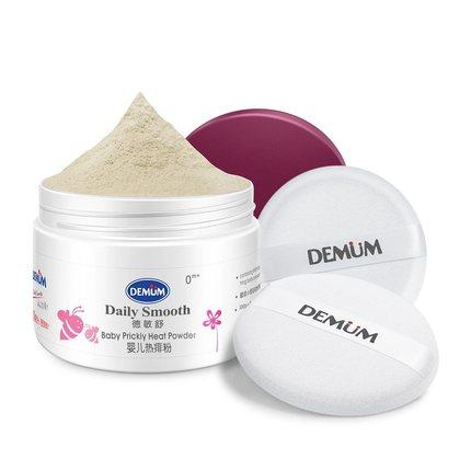 德敏舒新生儿宝宝用品痱子粉婴儿爽身热痱粉宝宝不含滑石粉带粉扑