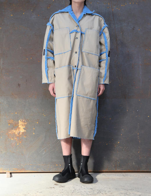 laerkeanderson尼龙大衣aw1817蓝uni