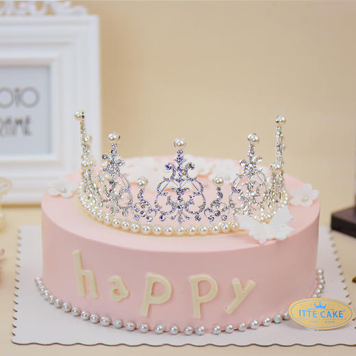 【公主皇冠】粉色 蓝色 淡奶油 新鲜水果蛋糕 商品图1