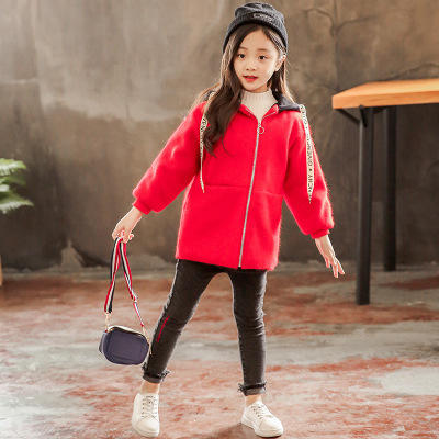 【童装】.冬款女童儿童中大童装抖音呢子夹棉加厚外套 商品图5