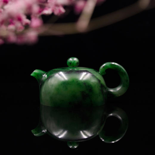 和田玉（碧玉）玉壶--高把贵妃壶(宋鸣放6665) 125.55G 商品图4