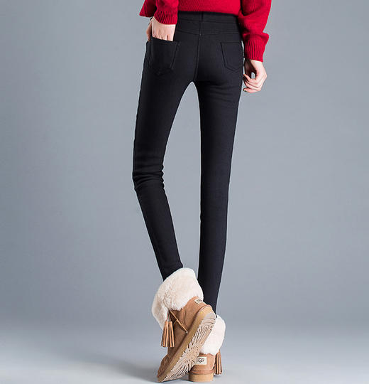 打底裤女外穿秋冬季2018新款加绒小脚紧身铅笔裤显瘦黑色gyx538