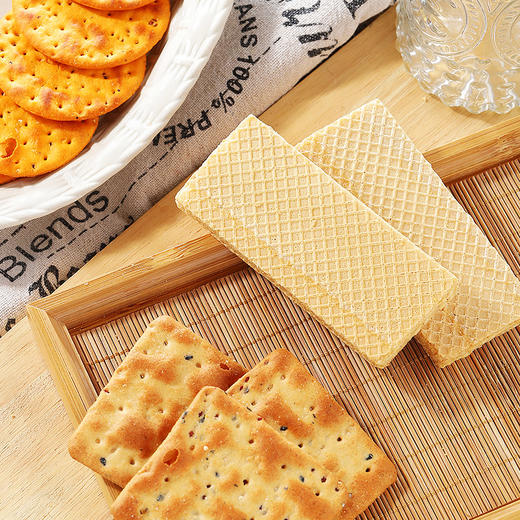 台湾藜麦豆奶威化饼干 坚果原味  净素食品 休闲茶点心 营养零食 商品图1