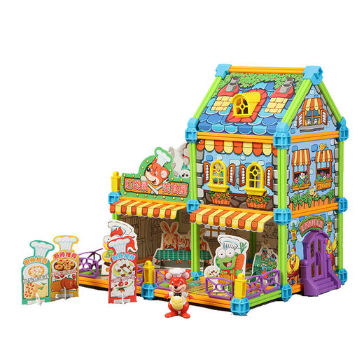 益智拼插丨小小建筑师·红袋鼠美食屋-吸吸吸，呼呼呼 商品图2