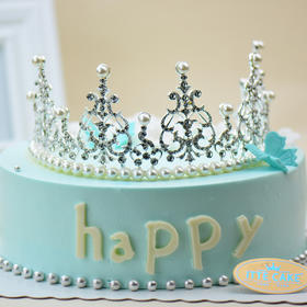 【公主皇冠】粉色 蓝色 淡奶油 新鲜水果蛋糕