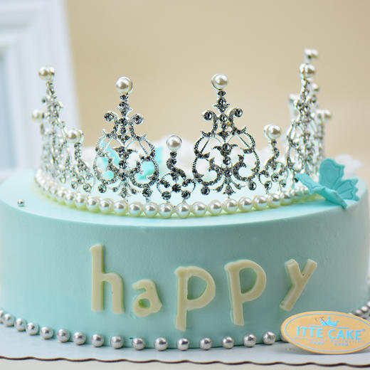 【公主皇冠】粉色 蓝色 淡奶油 新鲜水果蛋糕 商品图0
