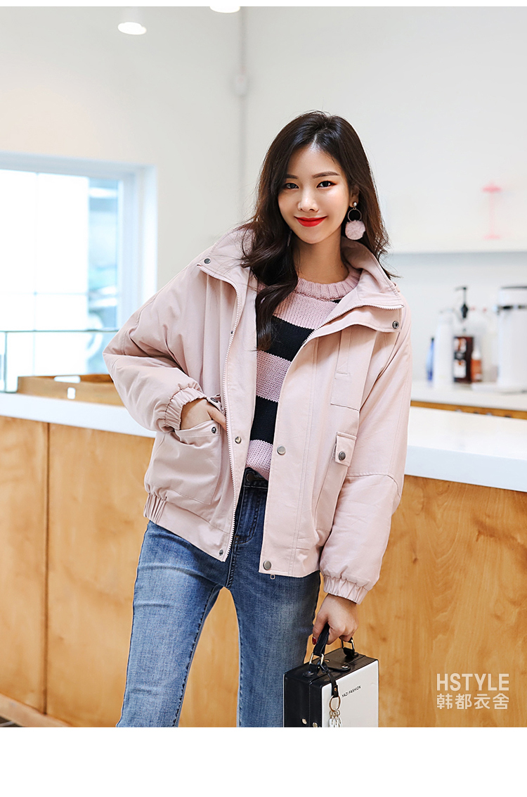 韩都衣舍2018秋装新款韩版女装宽松上衣加厚开衫外套潮mr8318汩