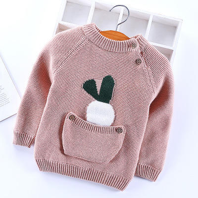 【童装毛衣】韩版秋冬加绒男女童装毛衣 宝宝针织衫萝卜套头儿童毛衣 商品图3