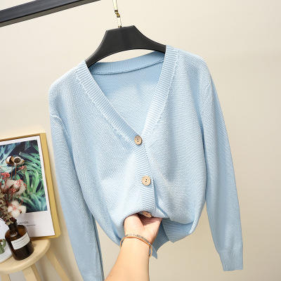 【女士外套】秋季韩版双面立体编织略宽松V领开衫高品质毛衣女 商品图0