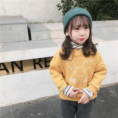 【童装套头衫】女童秋冬季卫衣 儿童时尚抓绒假两件套头衫 童装 商品图2