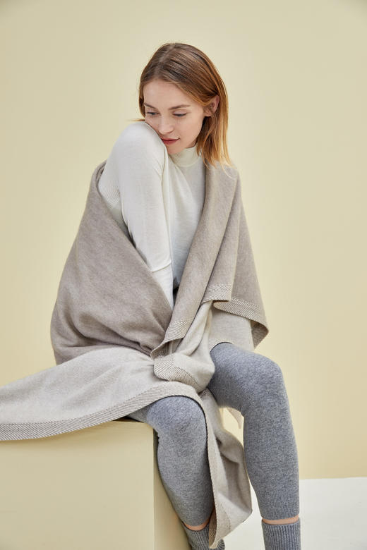 双面羊绒包边毯  SJN18P789B 商品图4