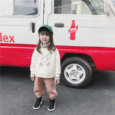 【童装套头衫】女童秋冬季卫衣 儿童时尚抓绒假两件套头衫 童装 商品图8