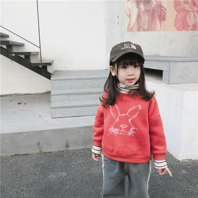 【童装套头衫】女童秋冬季卫衣 儿童时尚抓绒假两件套头衫 童装 商品图9