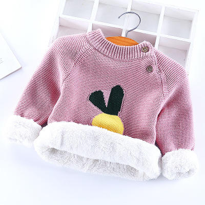 【童装毛衣】韩版秋冬加绒男女童装毛衣 宝宝针织衫萝卜套头儿童毛衣 商品图6